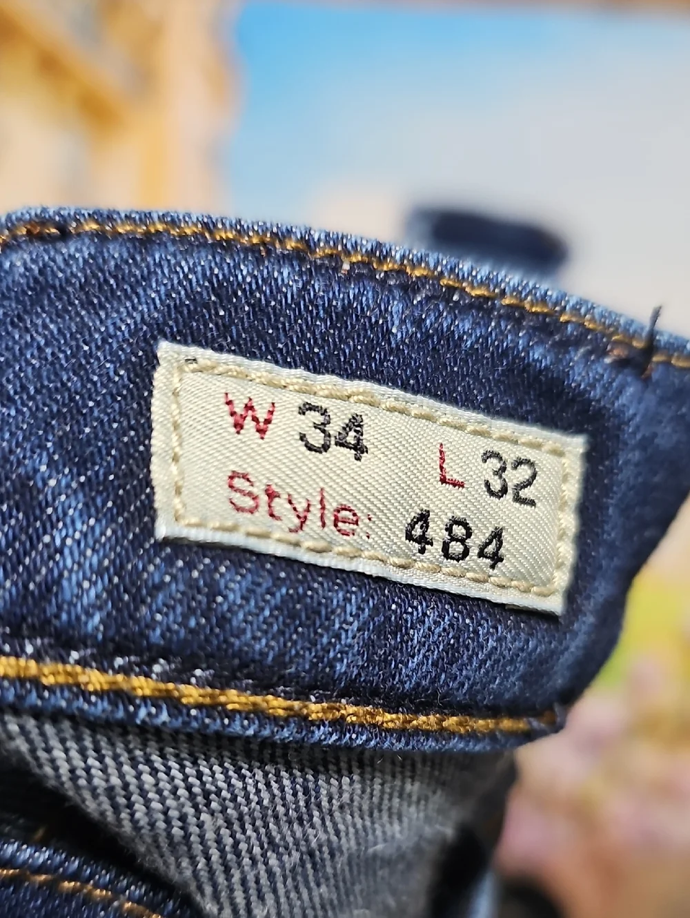 J. Crew Mens Slim Jeans in Dark Indigo Blue 34x30